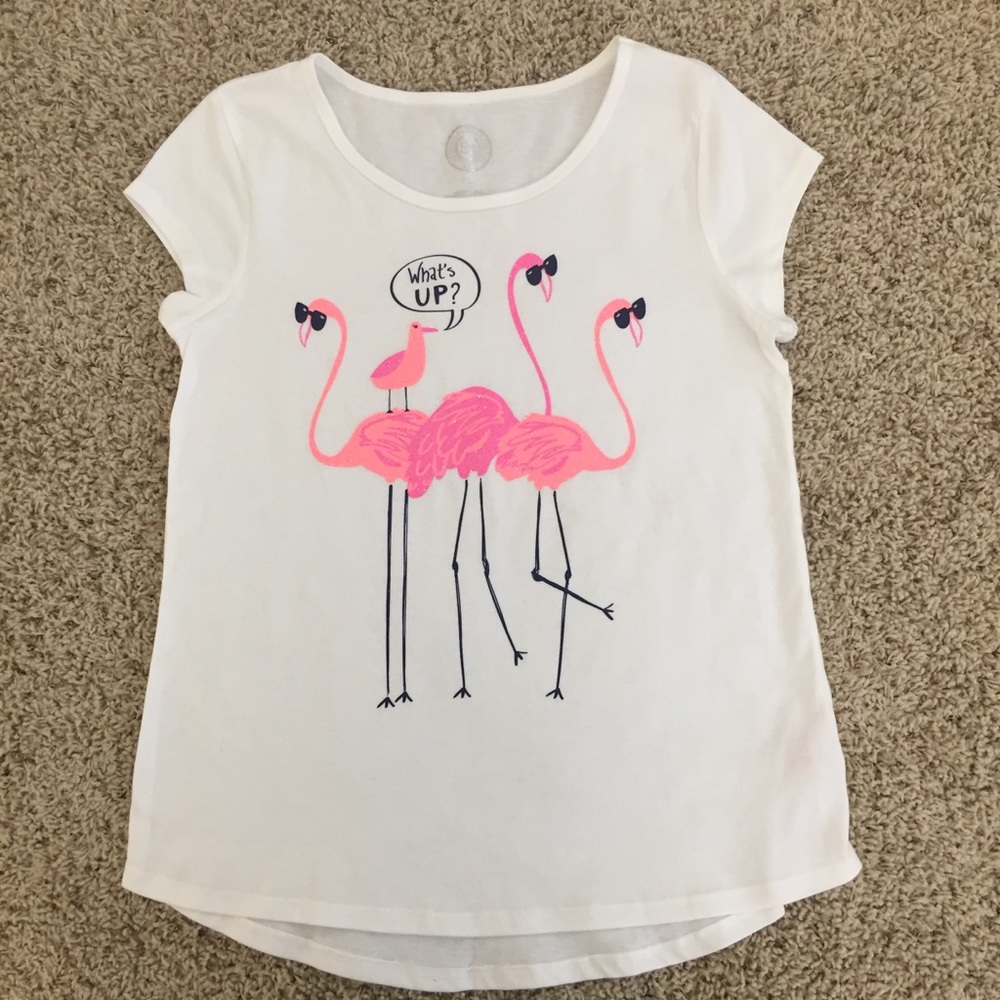 Girls Flamingo Top Like New 14 XL